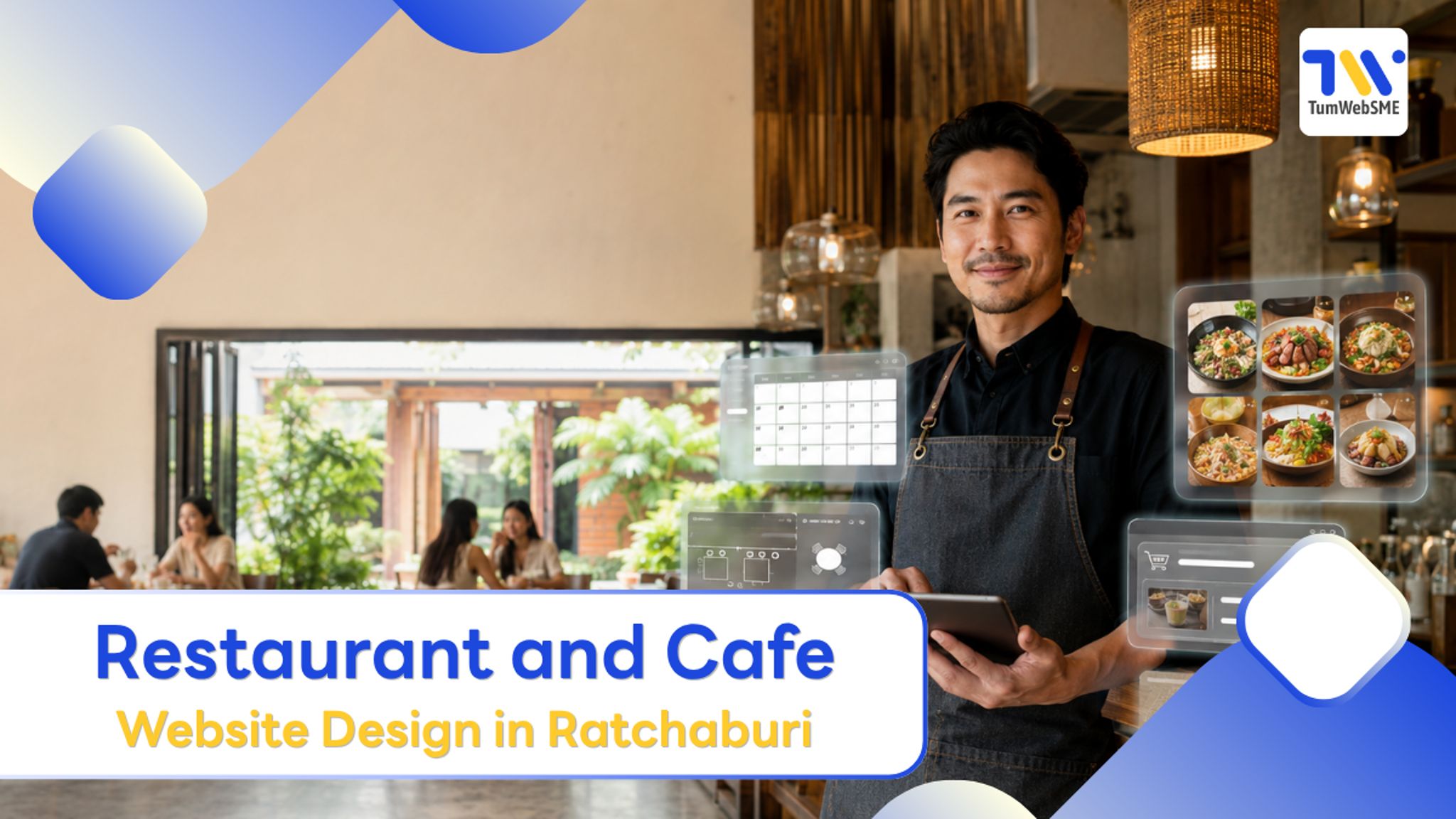 Professional restaurant and cafe website in Ratchaburi with online booking and menu