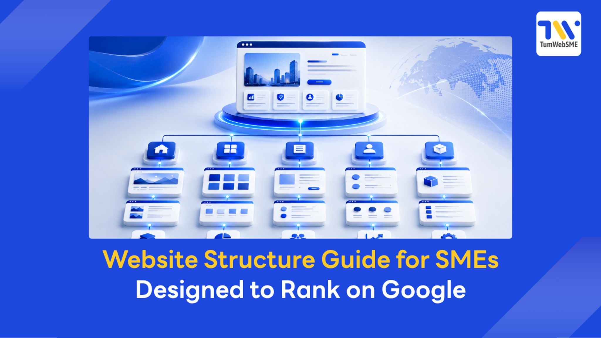 Website structure blueprint and Information Architecture (IA) diagram for SME businesses.