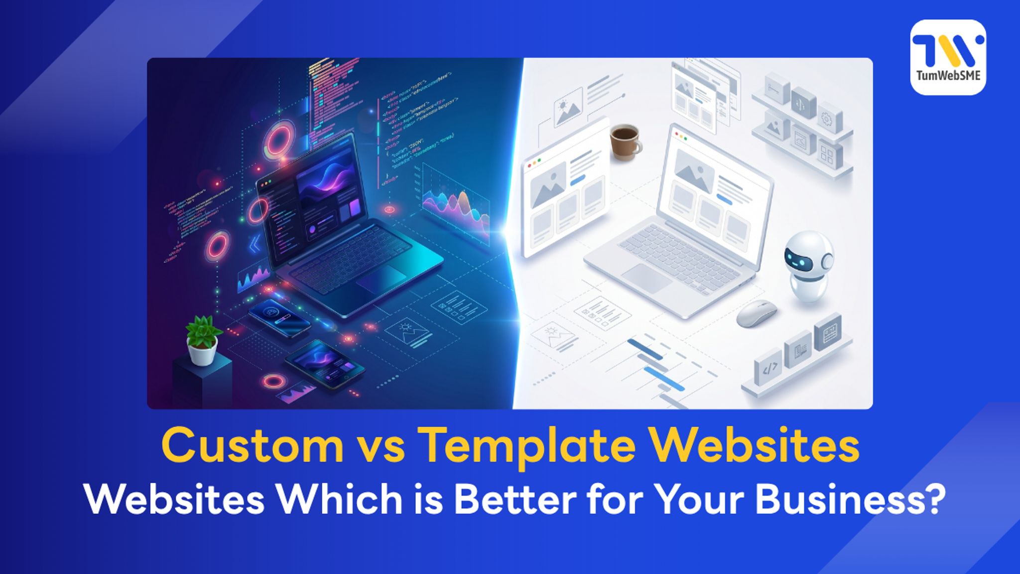 Comparing the Differences Between Custom Coded Websites and Website Builders by TumWebSME