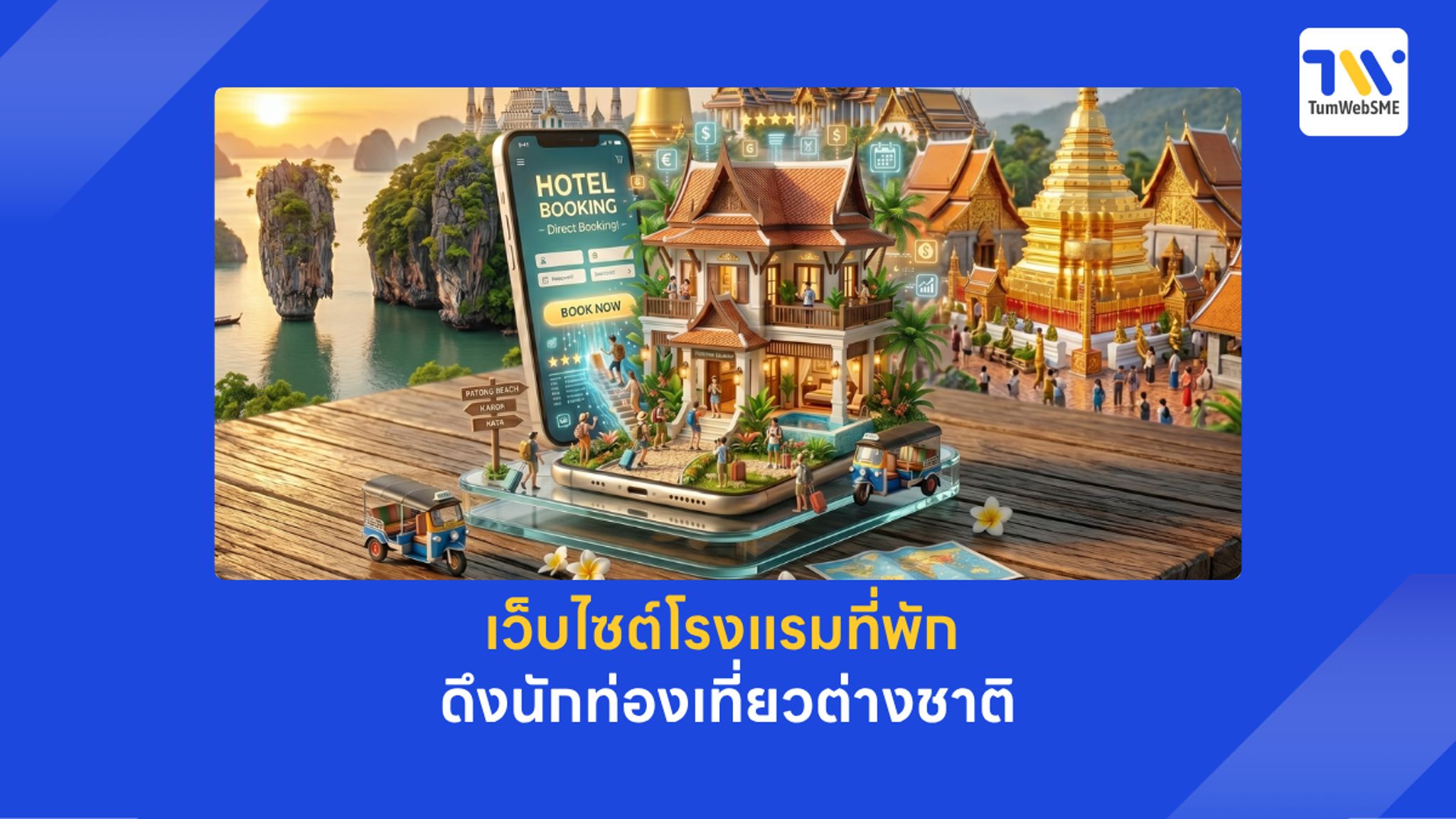 นักธุรกิจ SME ไทยกำลังดู dashboard digital marketing