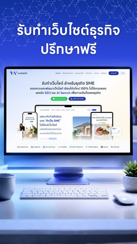 ภาพเว็บไซต์ของทำเว็บ SME ที่มีความพรีเมียมและน่าเชื่อถือ