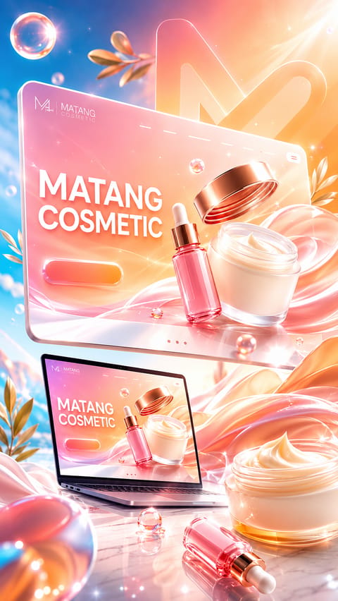 เว็บไซต์ Matang Cosmetic ที่ถูกพัฒนาโดยบริษัท TumWebSME