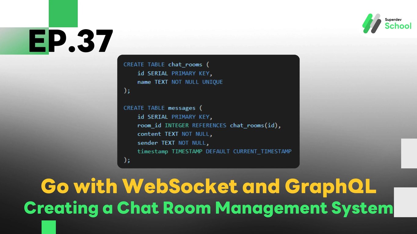EP.37 Creating a Chat Room Management System with WebSocket and GraphQL