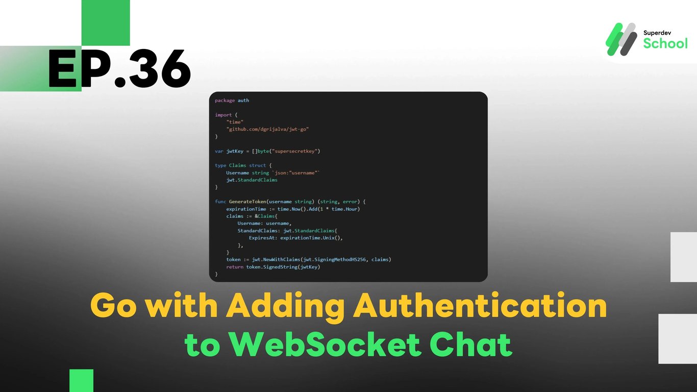 EP. 36 Adding Authentication to WebSocket Chat
