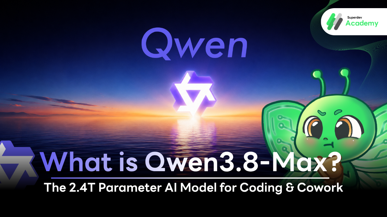 Cover image of Qwen3.8-Max AI model article for coding and cowork