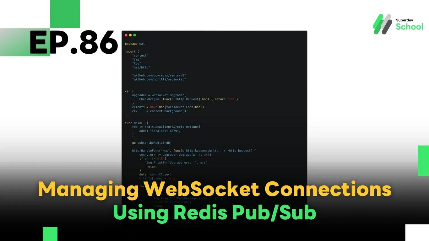 EP.86 Managing WebSocket Connections Using Redis Pub/Sub