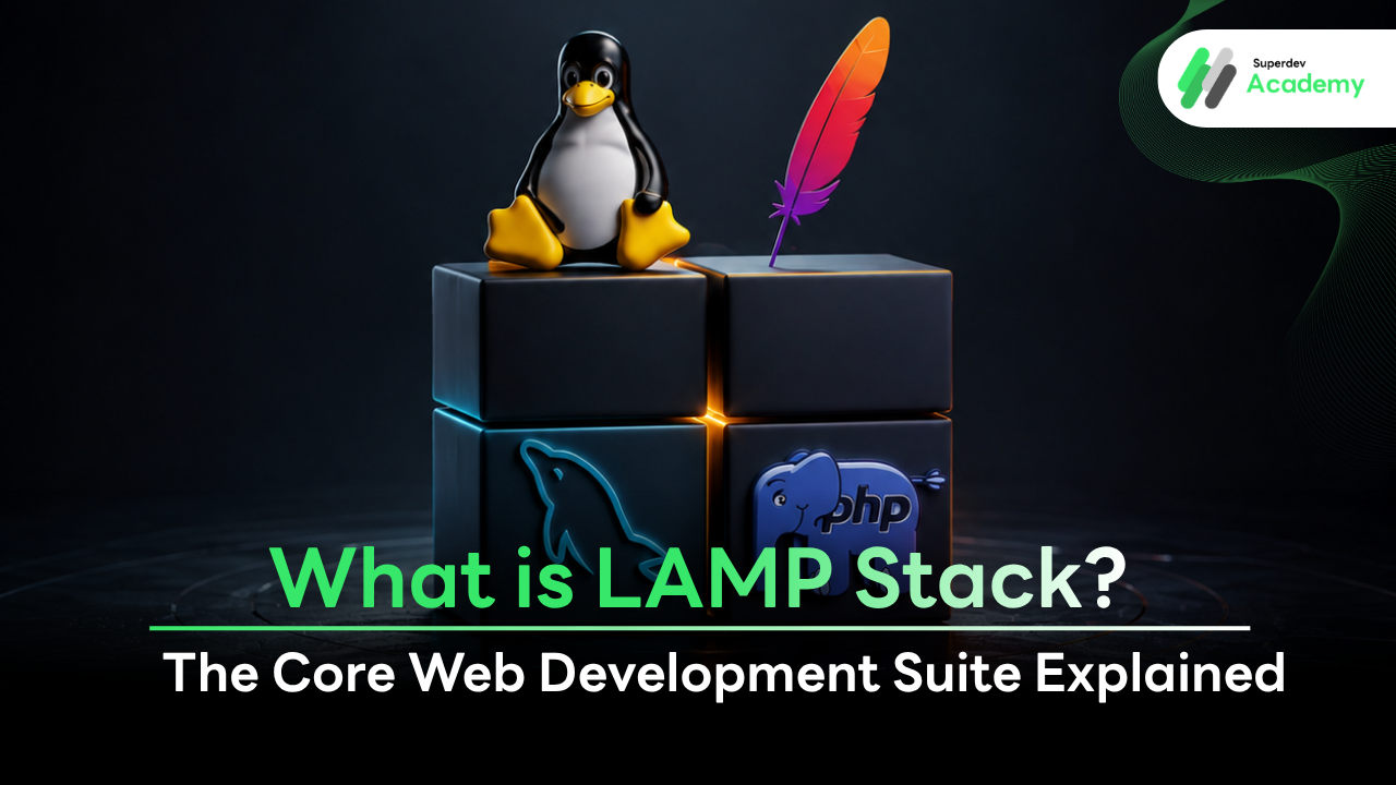 LAMP Stack technology architecture diagram for web development
