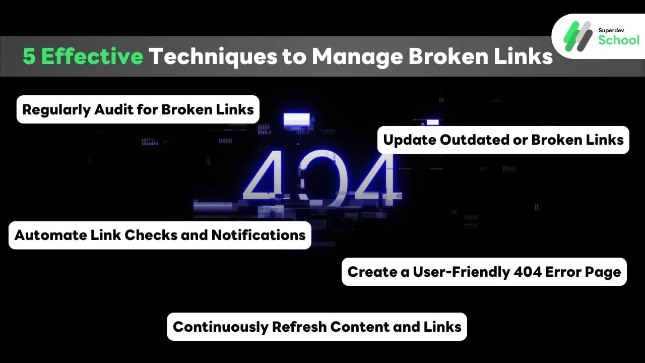 5 Effective Techniques to Manage Broken Links for a Healthy Website