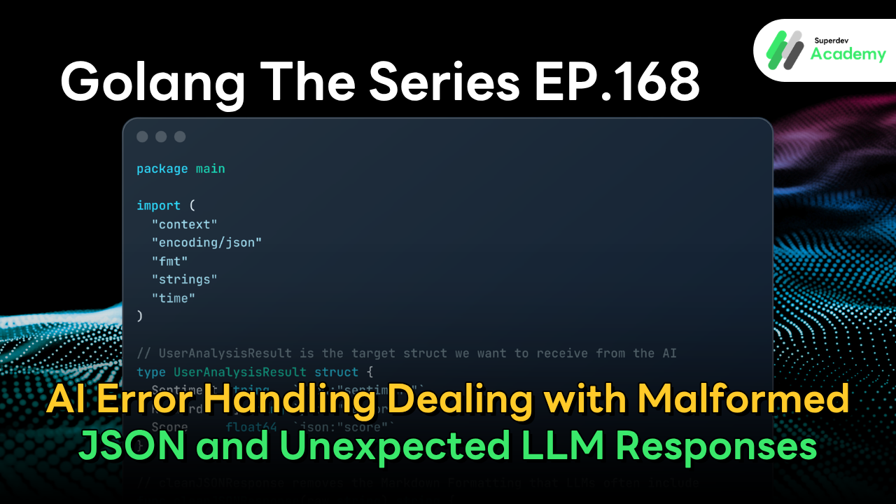 Golang code snippet for handling AI API errors and parsing malformed JSON