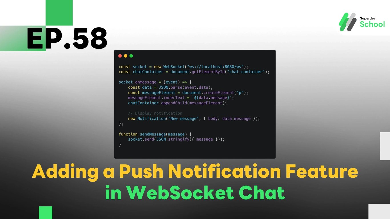 EP.58 Adding a Push Notification Feature in WebSocket Chat