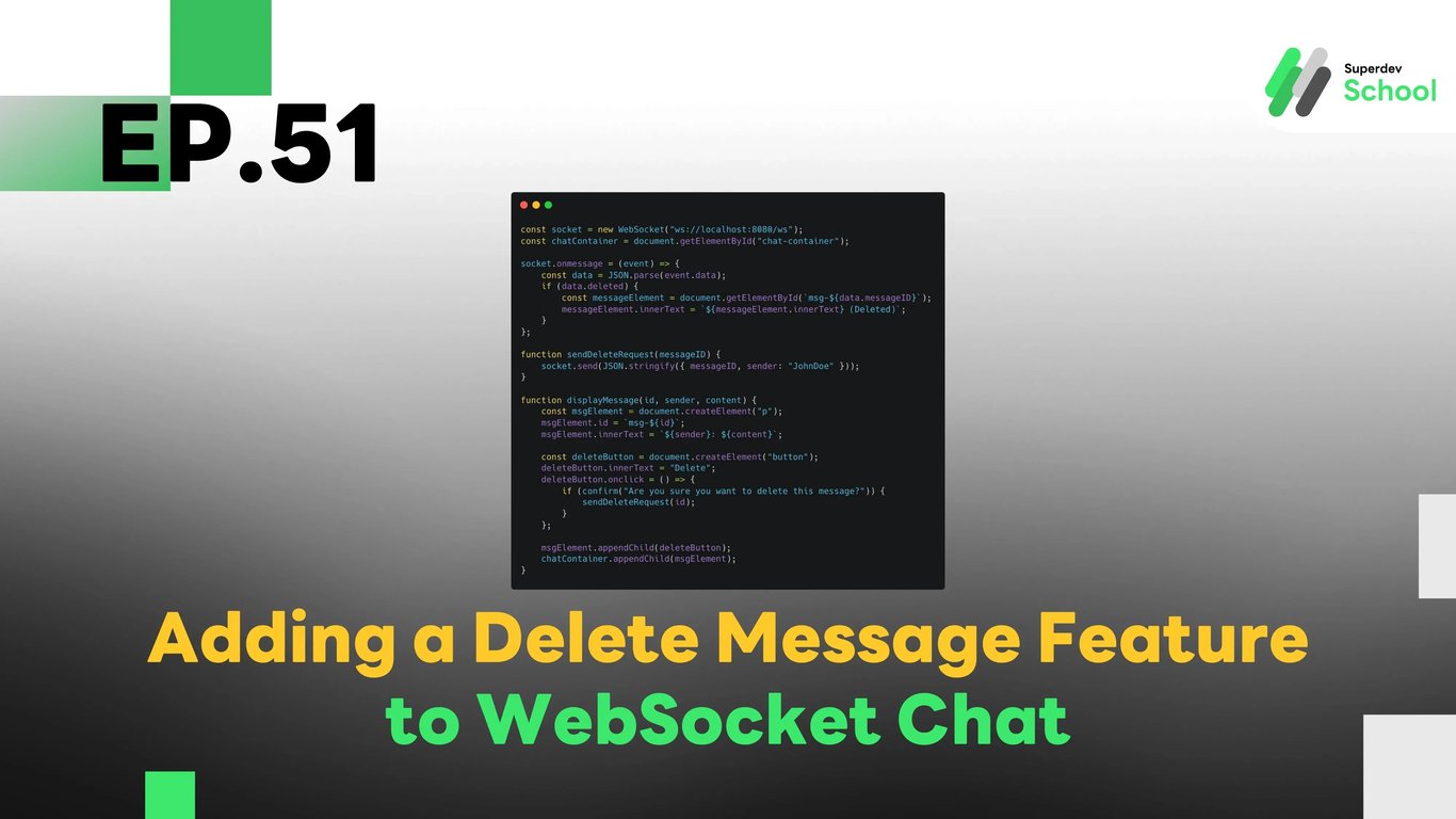 EP.51 Adding a Delete Message Feature to WebSocket Chat