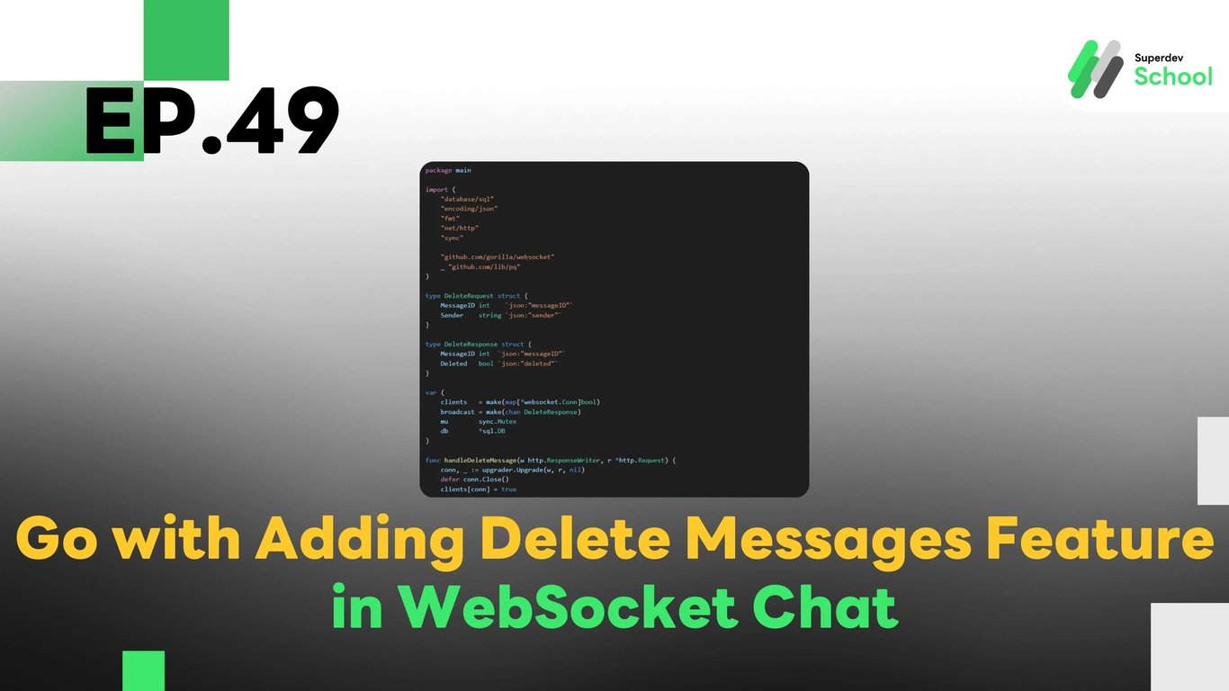 EP.49 Adding Delete Messages Feature in WebSocket Chat
