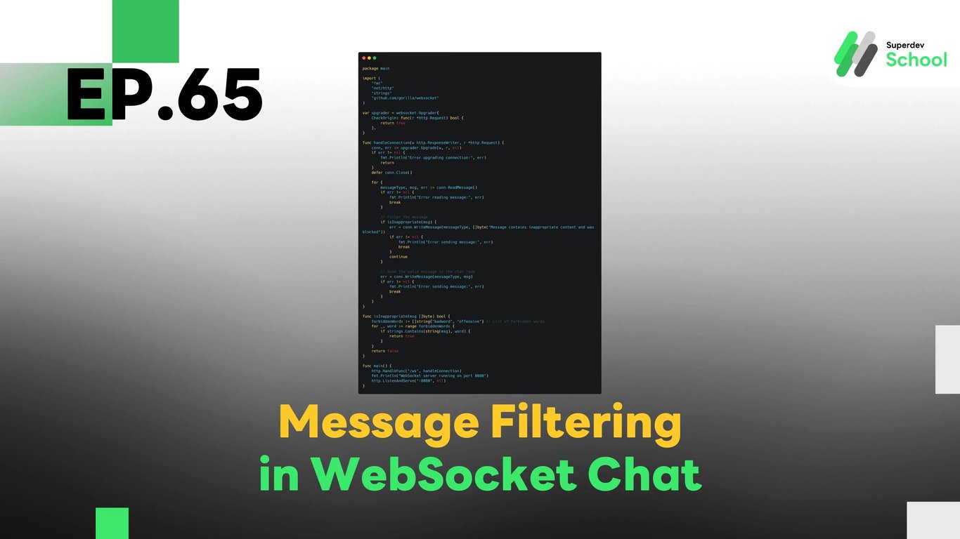 EP.65 Message Filtering in WebSocket Chat