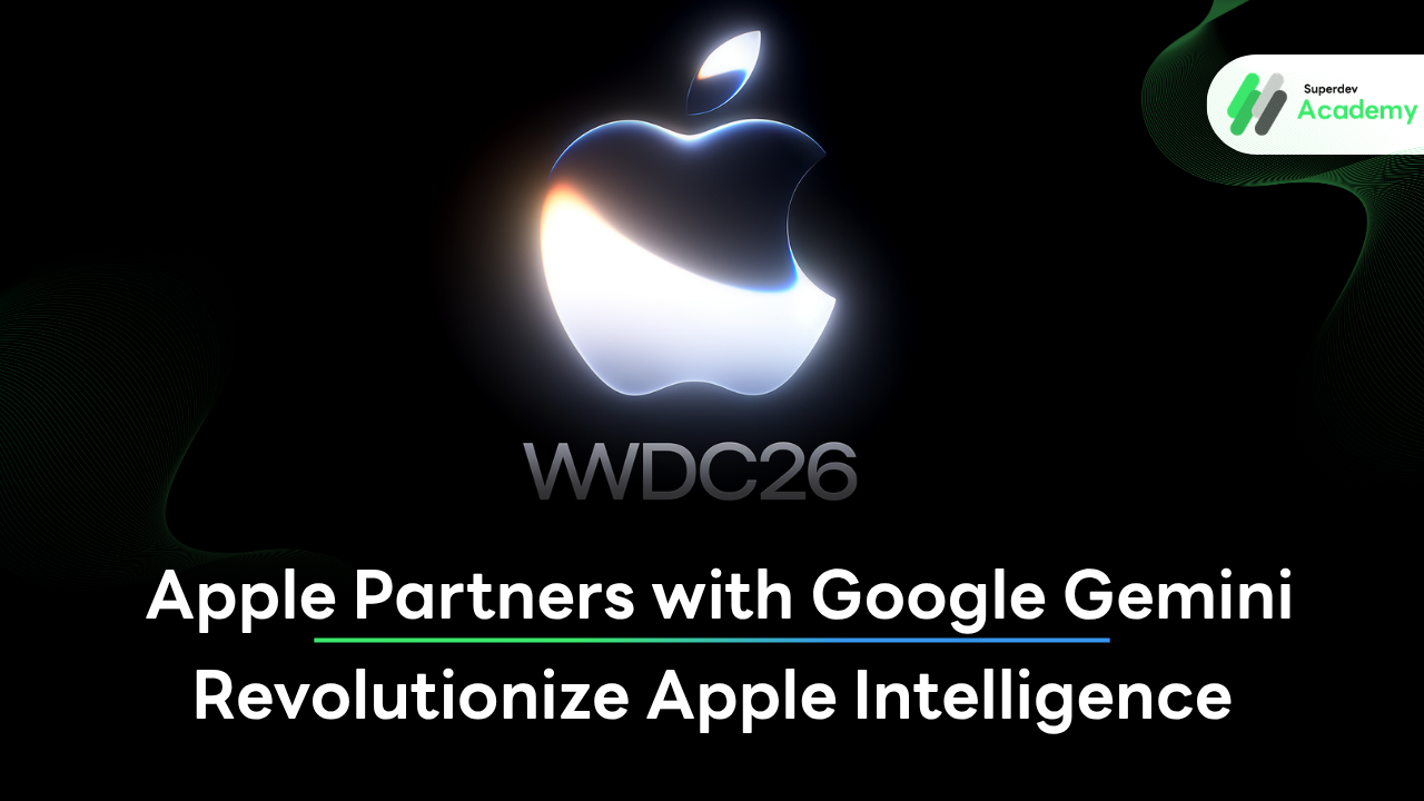 Apple Intelligence and Google Gemini logos featured at WWDC26